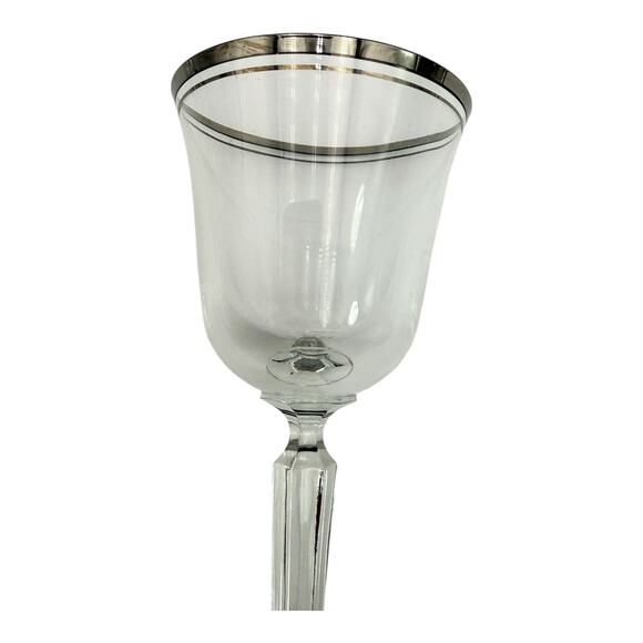 Mikasa Briarcliffe Crystal Stemware Silver Band Iced Tea Wine Glass Water Goblet - Picture 11 of 16